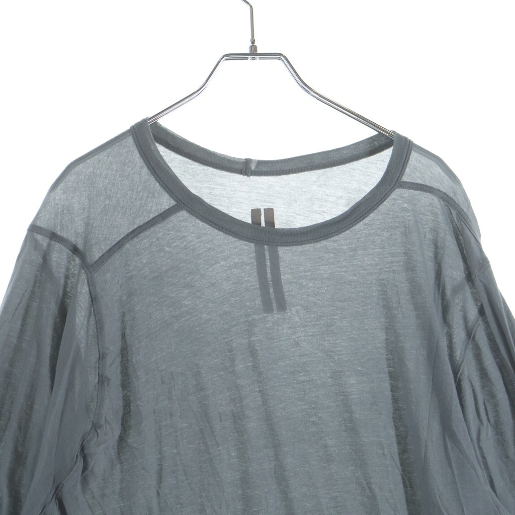 Rick Owens(リックオウエンス) Concordians Jumbo ジャンボシルエット ウォッシュ加工 半袖Tシャツ カットソー グレー RU02E1274-UC