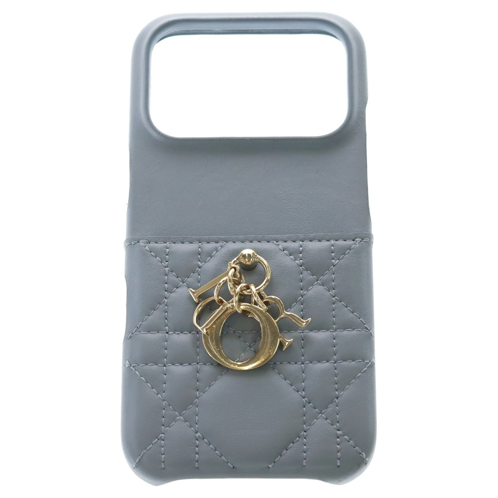 Christian Dior(クリスチャンディオール) Lady Dior レディディオール スマホケース iPhone 17pro グレー レディース