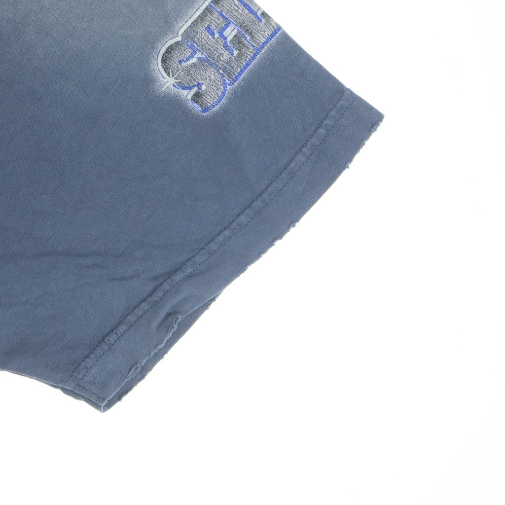BALENCIAGA(バレンシアガ) SNBN INSIDE-OUT Medium Fit TEE SEE NOW BUY NOW インサイドアウト ダメージ加工 オーバーサイズTシャツ ブルー 764235 TQVE8