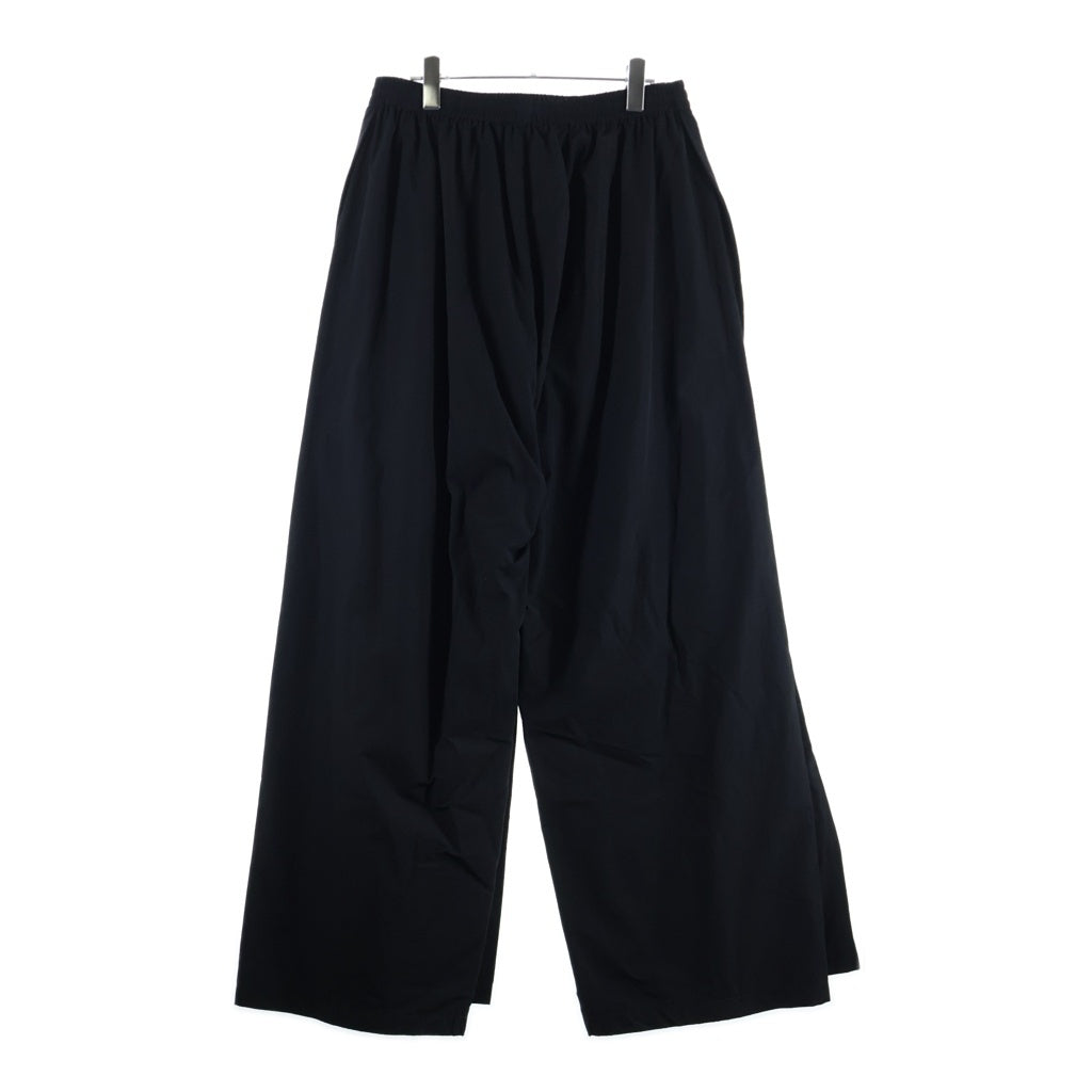 BALENCIAGA(バレンシアガ) 23SS Double Front Tracksuit Trousers 770502 TNQ25 ナイロン混 ダブルフロント レイヤードワイドバギーパンツ ブラック