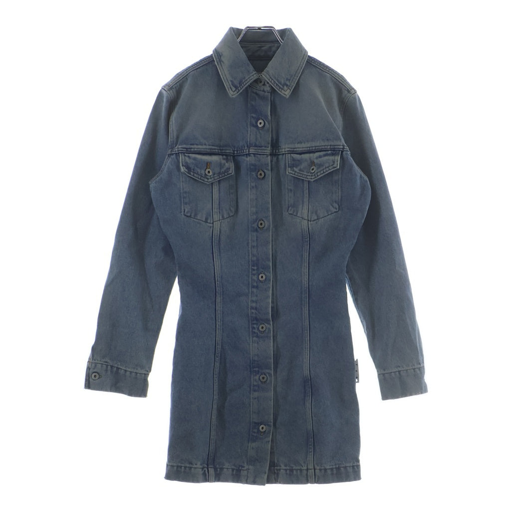 OFF-WHITE(オフホワイト) DENIM SHIRT DRESS デニム シャツ ドレス ワンピース レディース インディゴ OWYM013F21DEN001