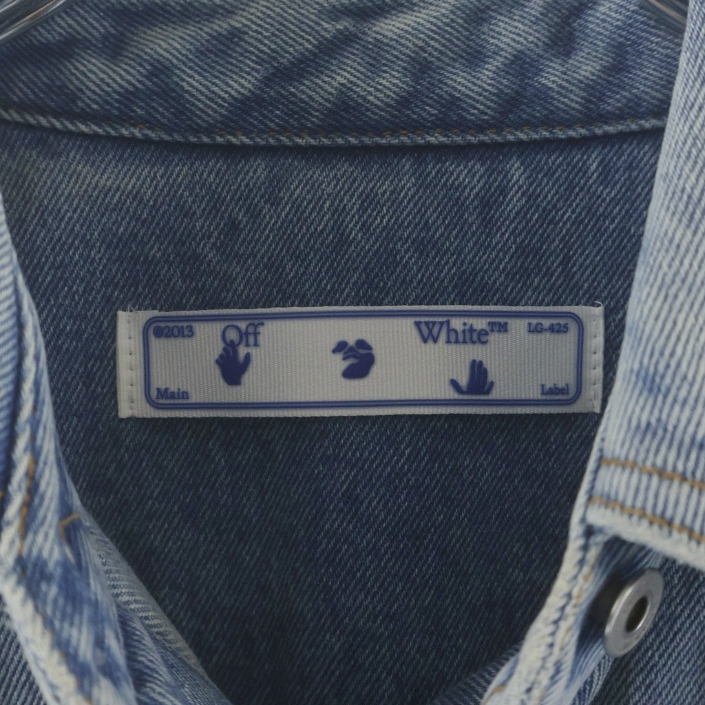 OFF-WHITE(オフホワイト) DENIM SHIRT DRESS デニム シャツ ドレス ワンピース レディース インディゴ OWYM013F21DEN001