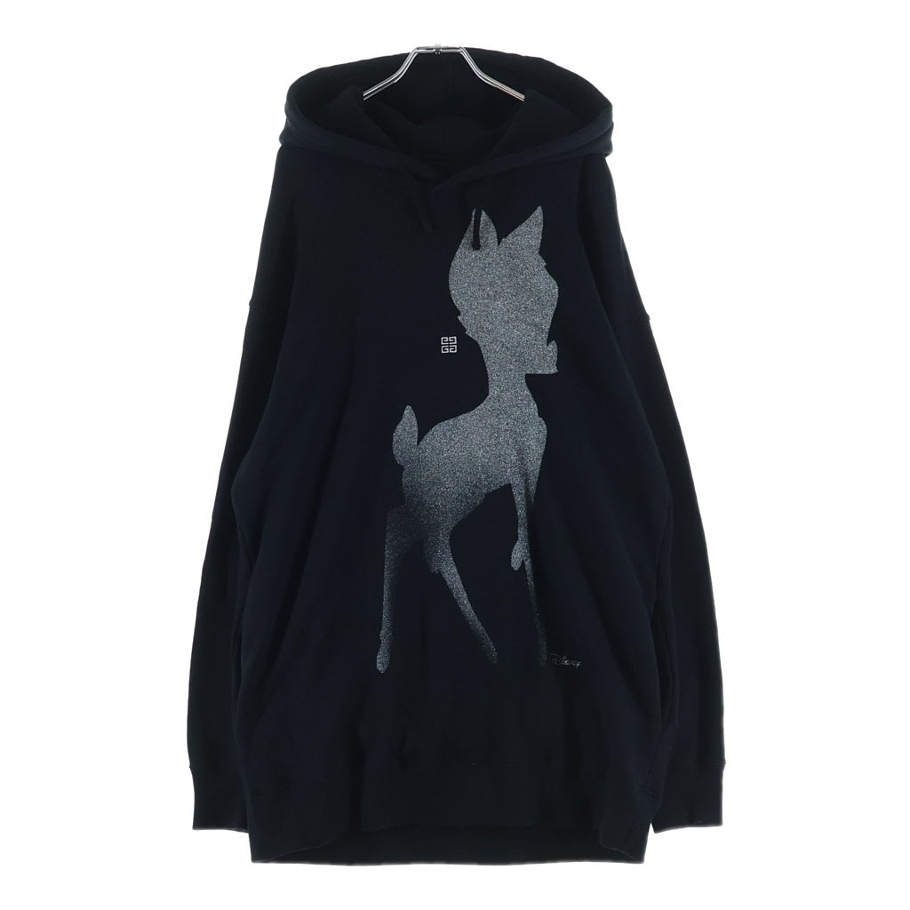 GIVENCHY(ジバンシィ) ×Disney フロント バンビ ラメ加工 スウェットパーカー フーディー ブラック BWJ03E3YDZ