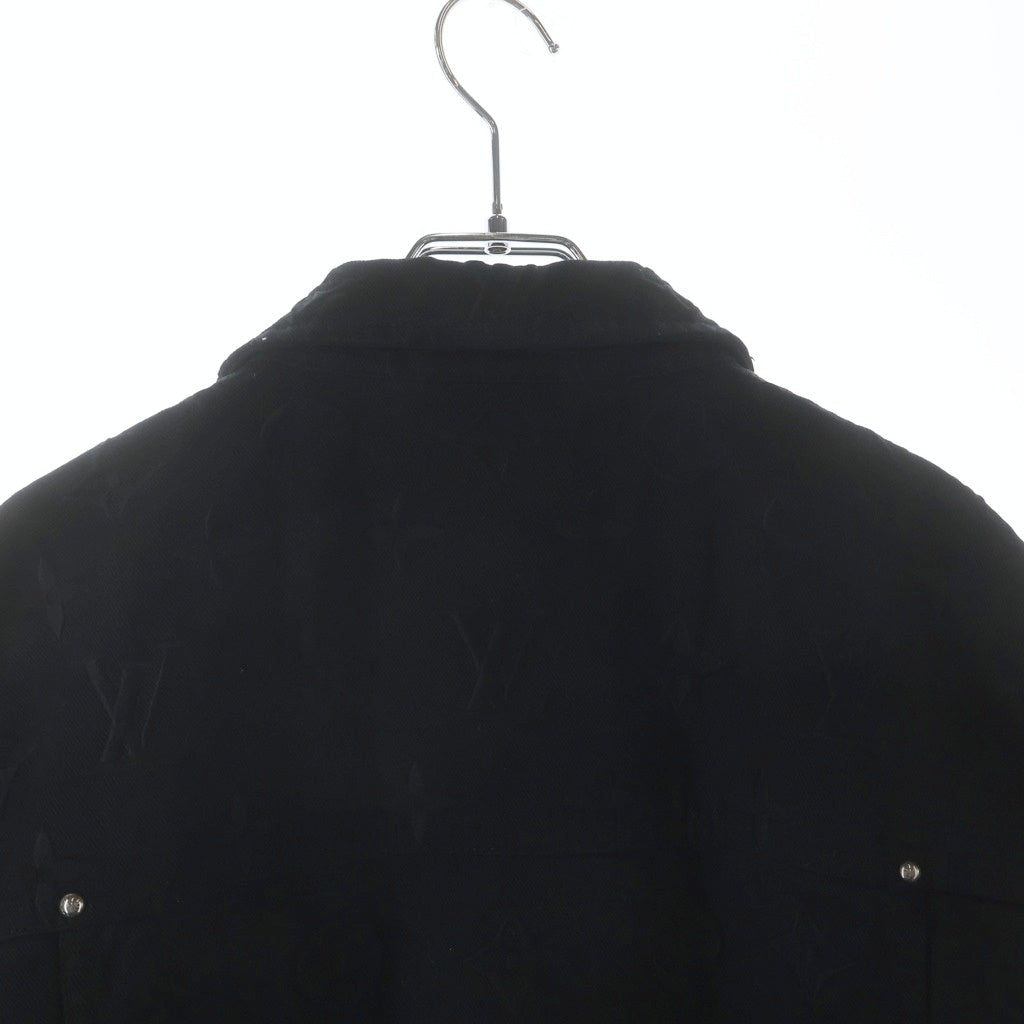 LOUIS VUITTON(ルイヴィトン) 24AW Embroidered Denim Blouson モノグラムグラデーションデニムジャケット ブラック/レッド RM241M TZ0 HQA15W