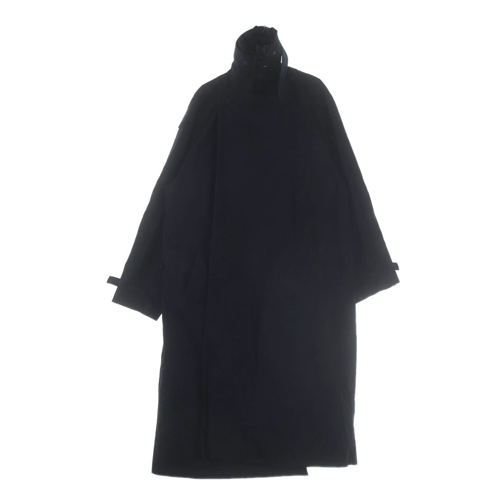 VETEMENTS(ヴェトモン) 19AW INCOGNITO COAT バック刺繍ロゴ ハイネック ロングコート ブラック UAH20JA812