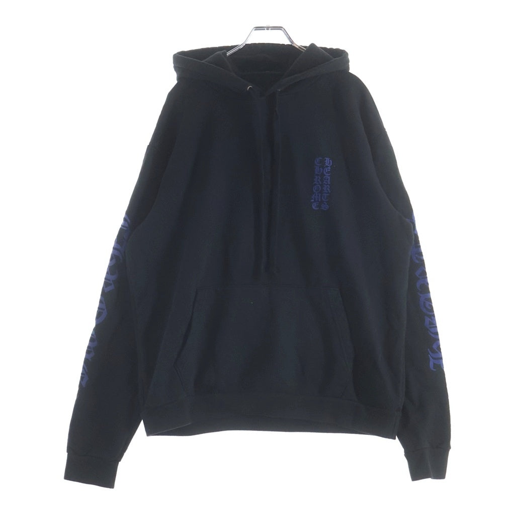 CHROME HEARTS(クロムハーツ) VERTICAL LOGO PULLOVER HOODIE ヴァーティカルロゴ プルオーバーパーカー フーディー ブラック/ブルー