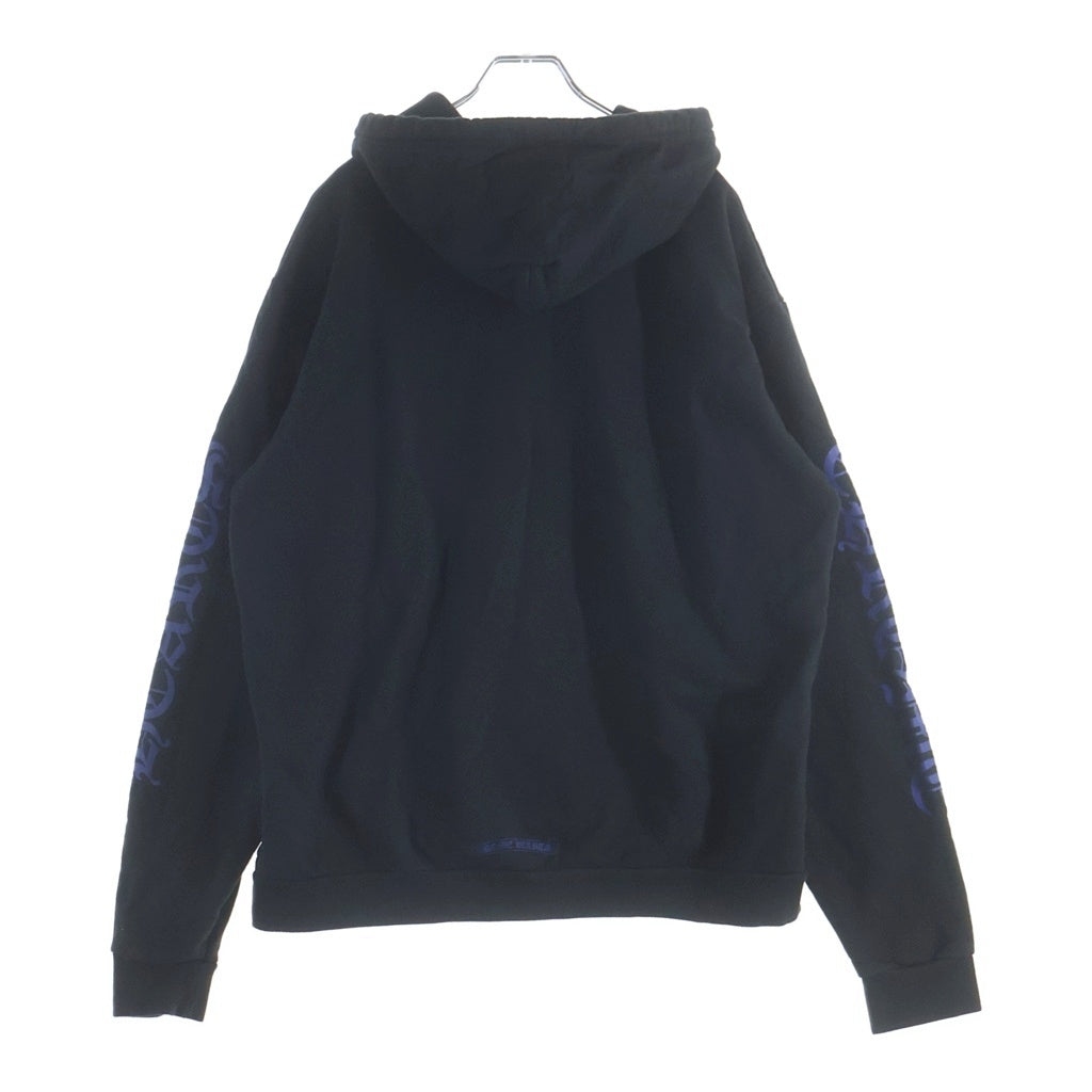 CHROME HEARTS(クロムハーツ) VERTICAL LOGO PULLOVER HOODIE ヴァーティカルロゴ プルオーバーパーカー フーディー ブラック/ブルー