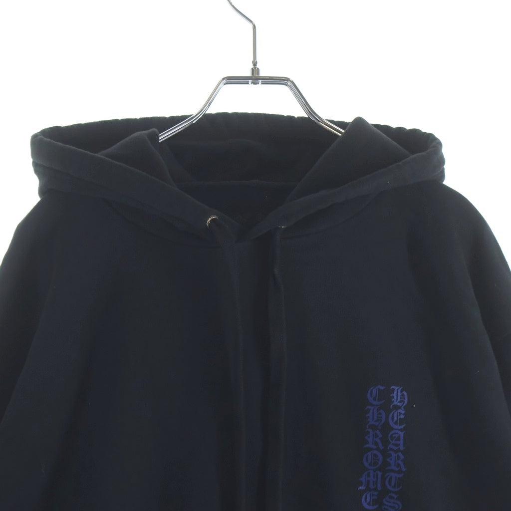 CHROME HEARTS(クロムハーツ) VERTICAL LOGO PULLOVER HOODIE ヴァーティカルロゴ プルオーバーパーカー フーディー ブラック/ブルー
