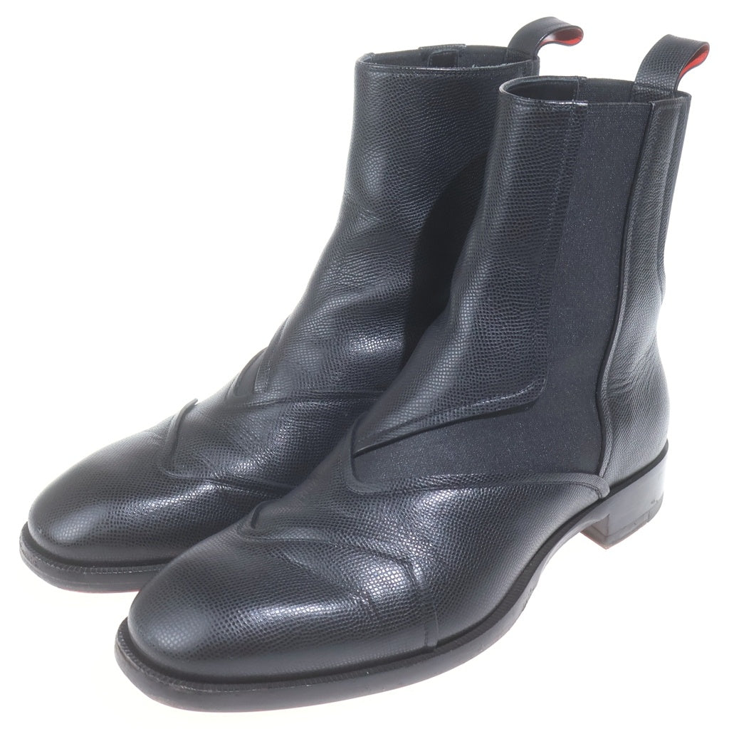 CHRISTIAN LOUBOUTIN(クリスチャンルブタン) BOABI CHELSEA FLAT ボアビ チェルシー フラット レザーブーツ ブラック 3230290