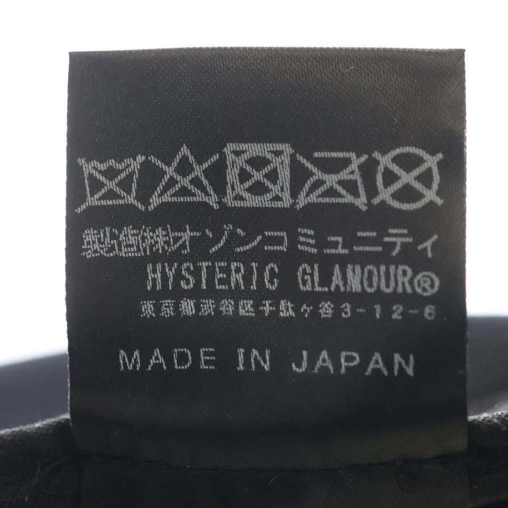 HYSTERIC GLAMOUR(ヒステリックグラマー) SEE NO EVIL スィーノーイーヴル スタッズ付き メッシュキャップ ブラック/ホワイト 01241QH02