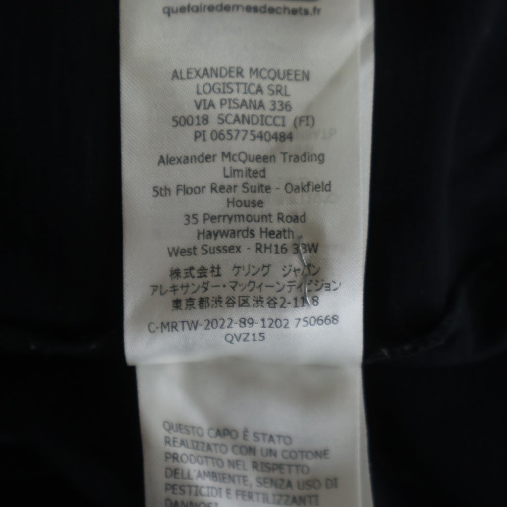 Alexander McQueen(アレキサンダーマックイーン) フロントロゴプリント長袖Tシャツ カットソー ブラック 750668QVZ15