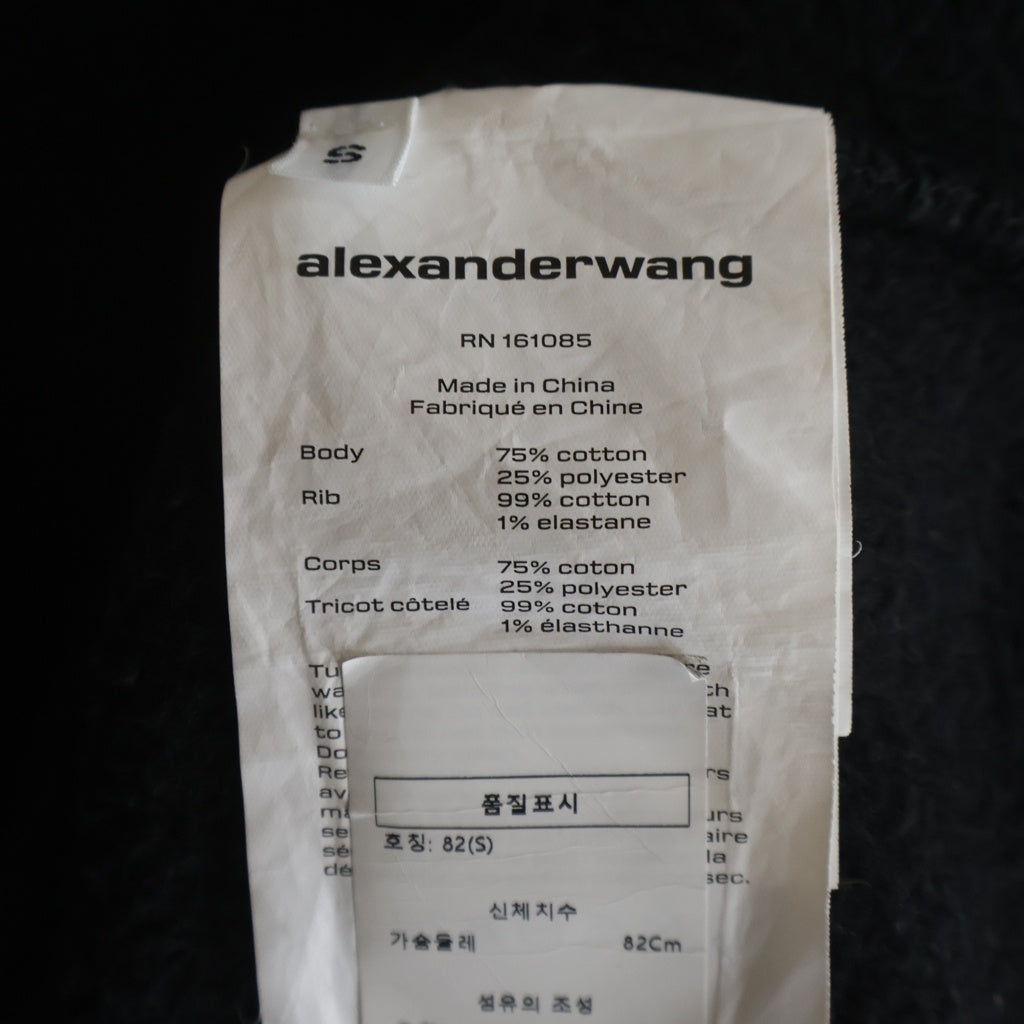 ALEXANDER WANG(アレキサンダーワン) フロントロゴプリントクルーネックスウェット コットン ブラック レディース 4CC3221360