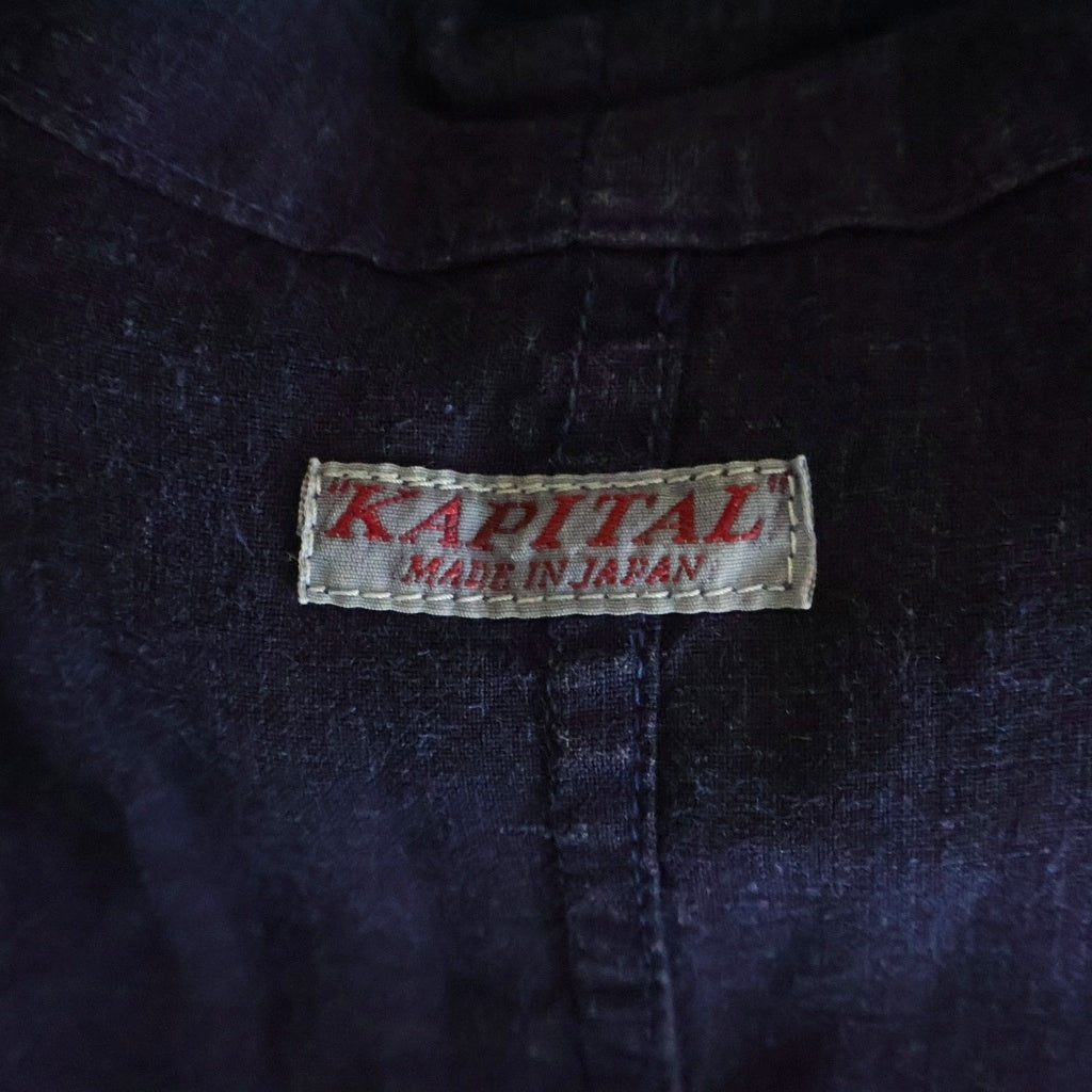KAPITAL(キャピタル) ロングカーディガン レディース ブルー/ホワイト