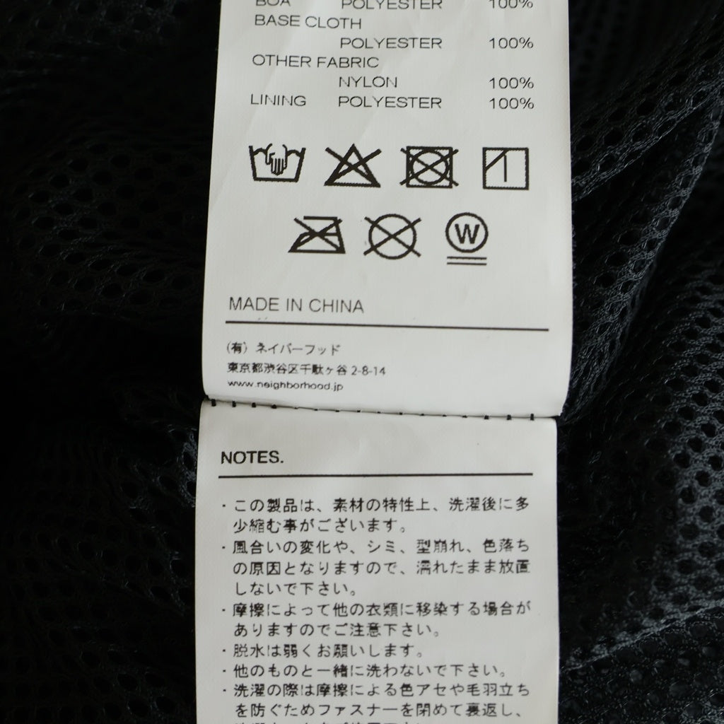 NEIGHBORHOOD(ネイバーフッド) 25AW FLEECE JACKET フリースジャケット ブルゾン ブラック 252SZNH-JKM04