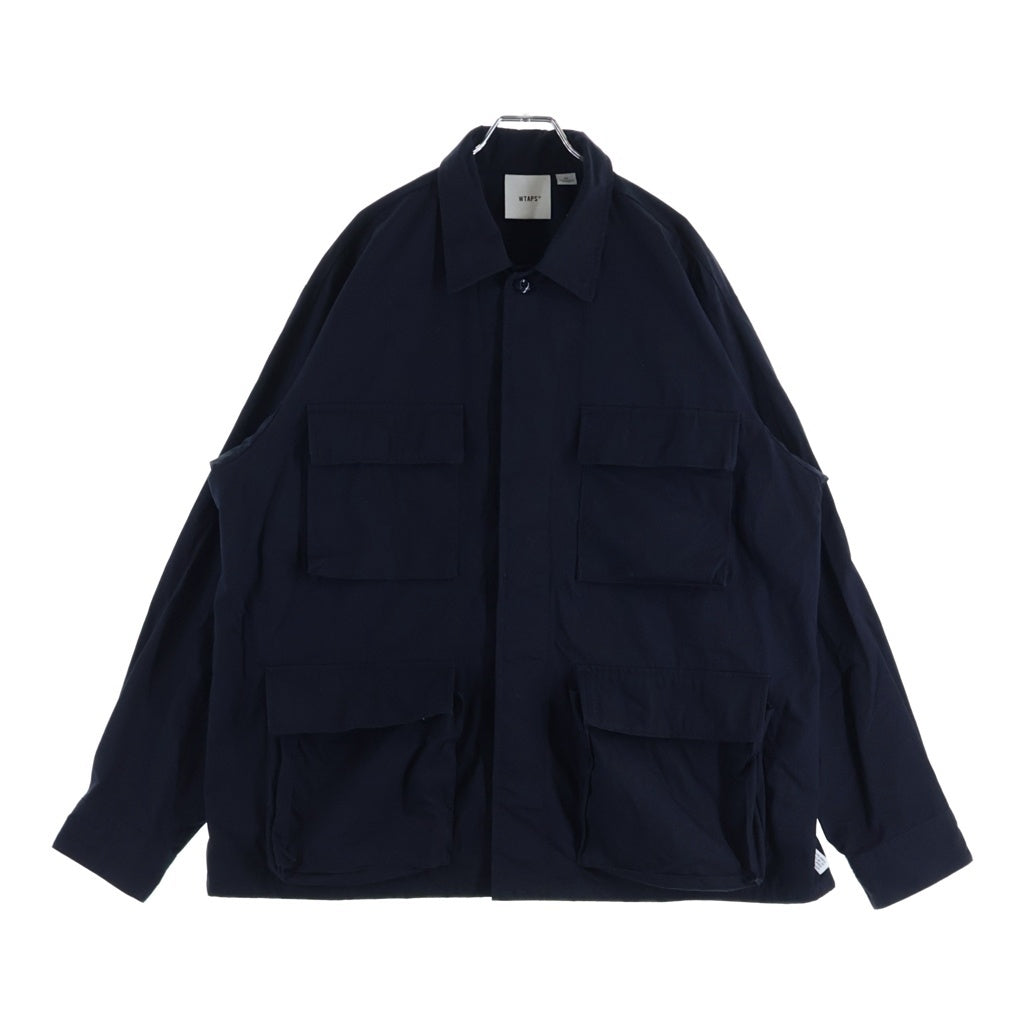 WTAPS(ダブルタップス) 26SS JMOD / LS / NYCO. WEATHER. CORDURA バックプリントファティーグジャケット ネイビー 261WVDT-SHM02