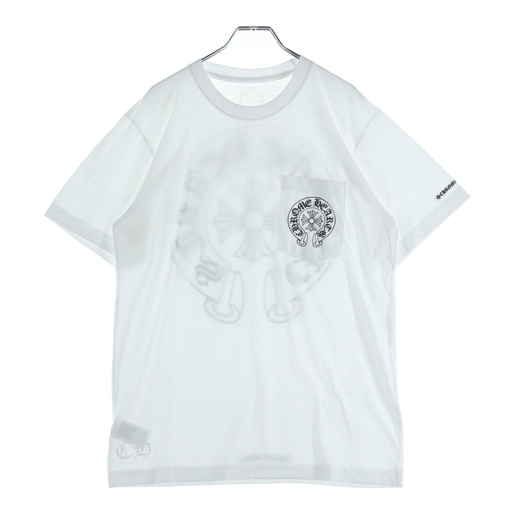 CHROME HEARTS(クロムハーツ) CH T-SHIRT バックホースシュープリント 半袖Tシャツ ホワイト