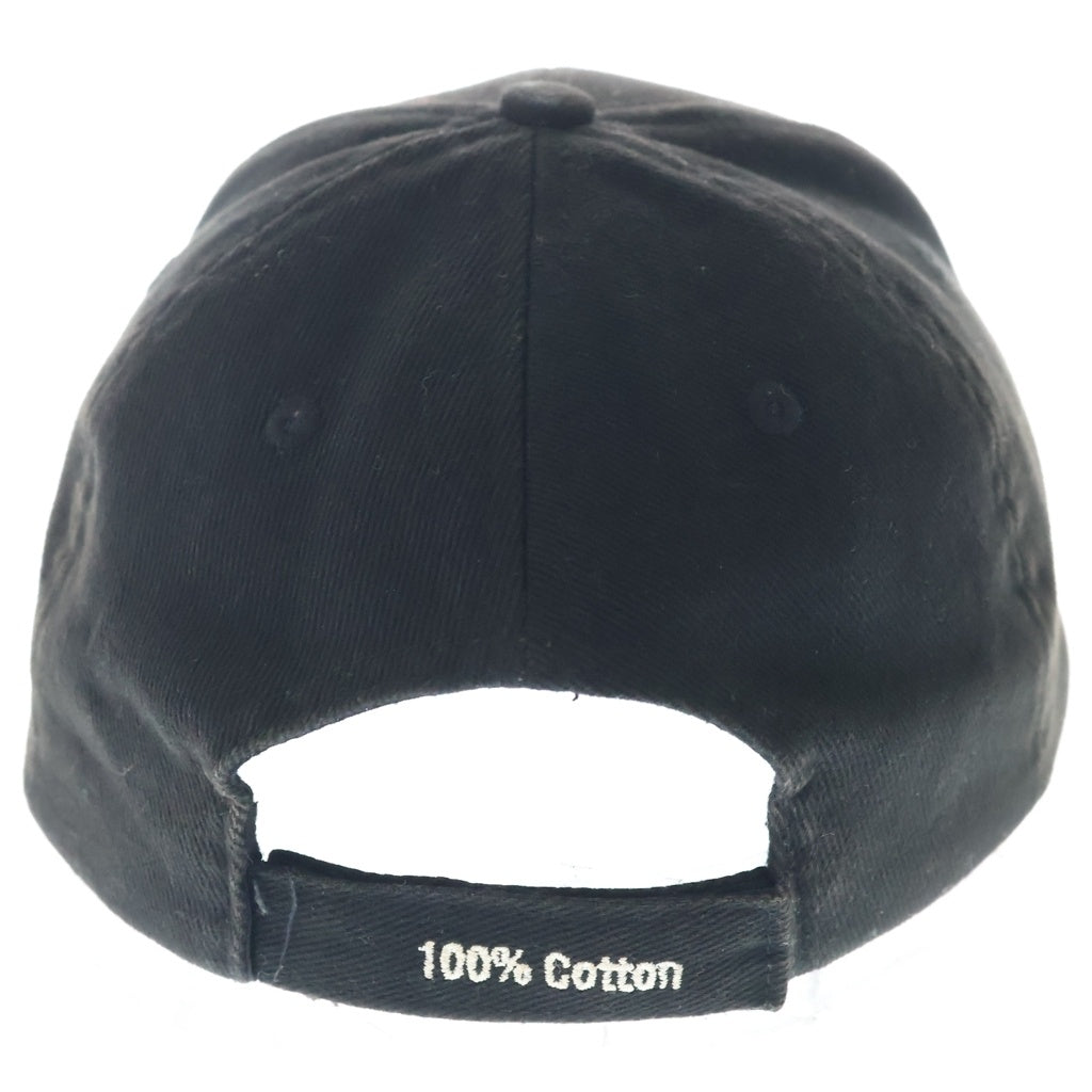 VETEMENTS(ヴェトモン) 18SS EMBROIDERED BASEBALL エンブロイド ロゴベースボールキャップ 帽子 ブラック WSS18AC17