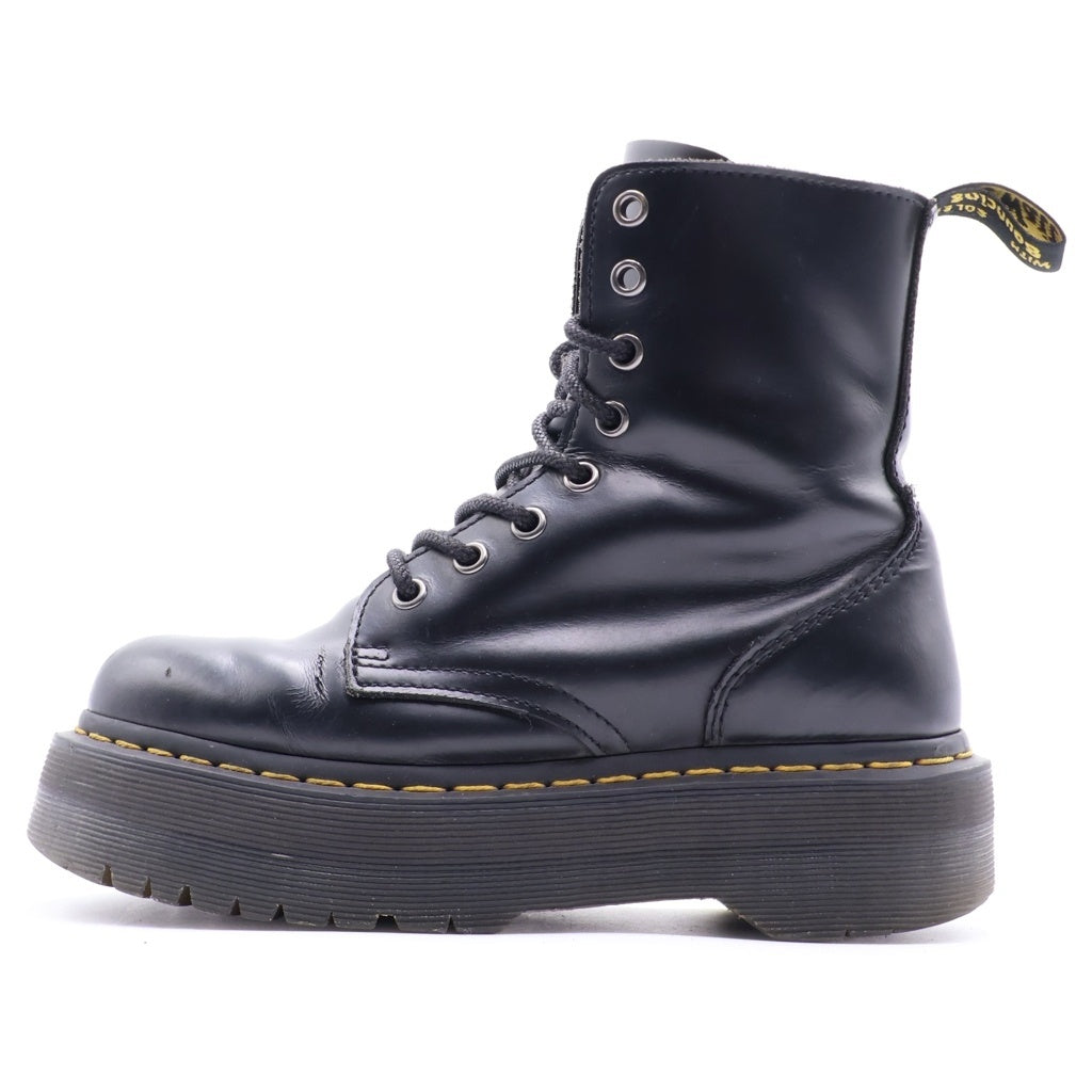 Dr.Martens(ドクターマーチン) JADON ジェイドン 8ホール ポリッシュドスムースレザー サイドジップ レースアップ ハイカットブーツ ブラック 15265001 レディース