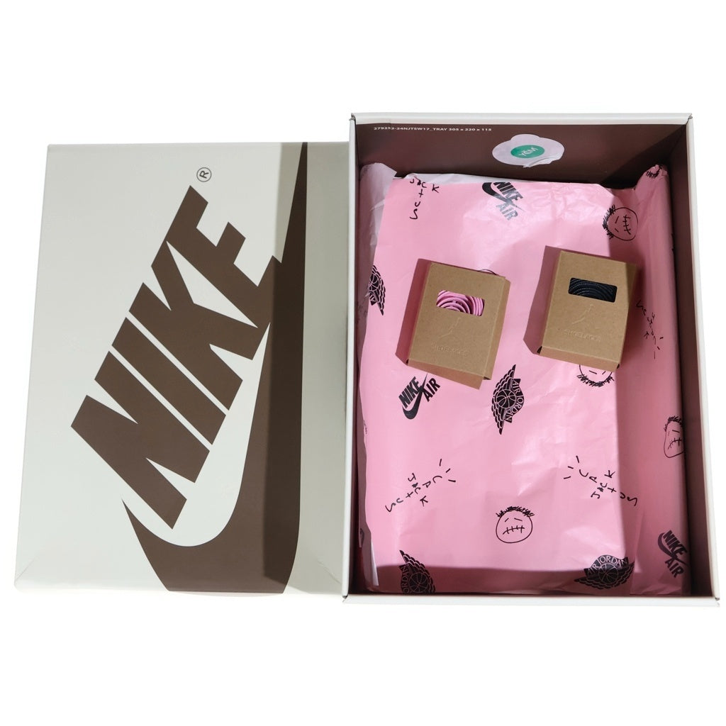 NIKE(ナイキ) ×TRAVIS SCOTT AIR JORDAN 1 LOW OG REVERSE OLIVEDM 7866-200 トラヴィススコット エアジョーダン 1 ローカットスニーカー カーキ US8.5/26.5cm