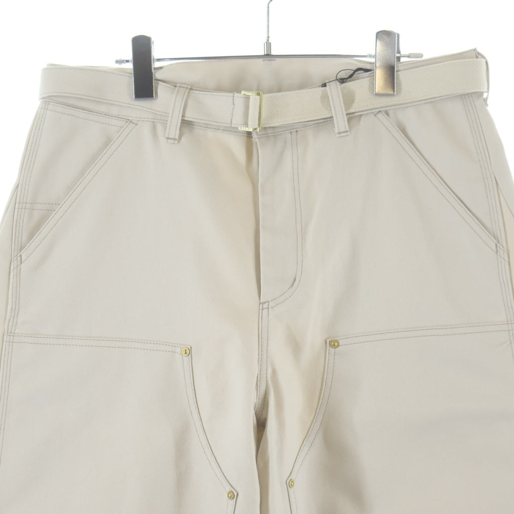 Sacai(サカイ) 26SS ×Carhartt WIP Duck Pants ダックロングパンツ ダブルニー アイボリー 26-03992M