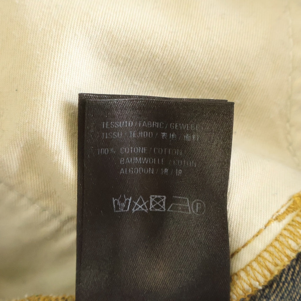 BALENCIAGA(バレンシアガ) 再構築バイカラーワイドデニムパンツ ブラック/インディゴ 583234 TDW15