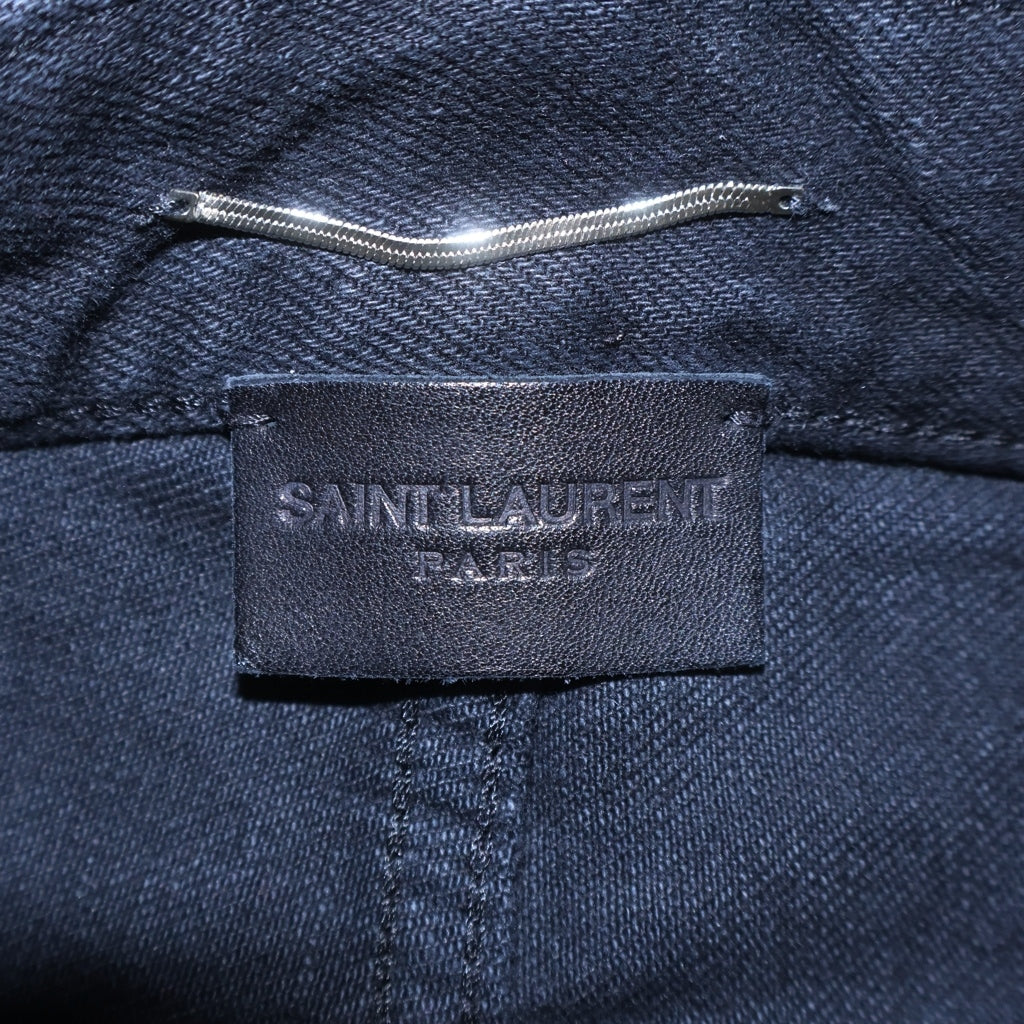 SAINT LAURENT PARIS(サンローランパリ) 23SS ボタンフライ ストレートデニムパンツ ブラック 752629