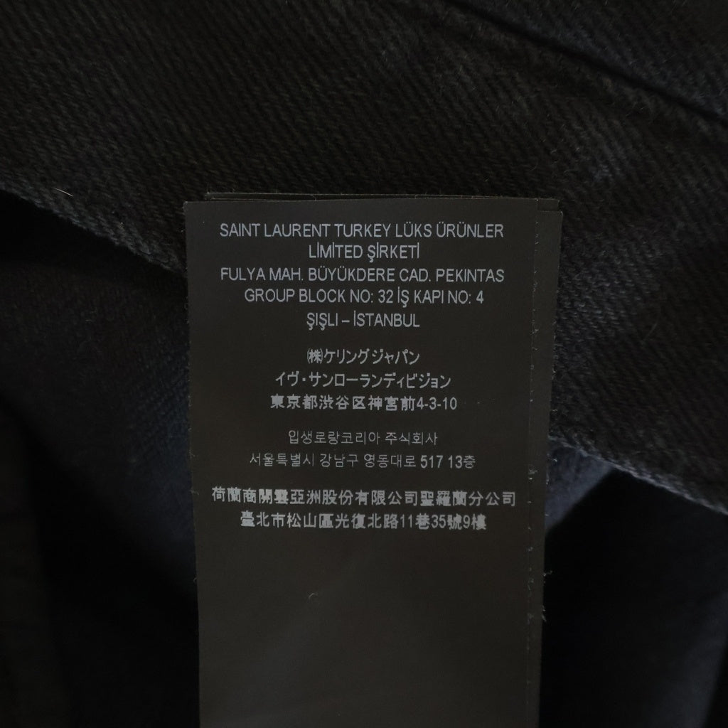 SAINT LAURENT PARIS(サンローランパリ) 23SS ボタンフライ ストレートデニムパンツ ブラック 752629