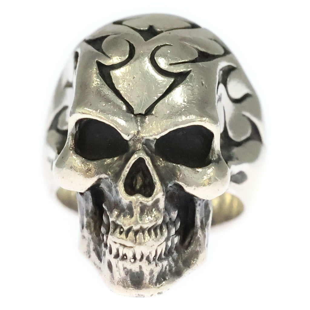 CRAZY PIG(クレイジーピッグ) TRIBAL SKULL RING トライバル スカル リング シルバー
