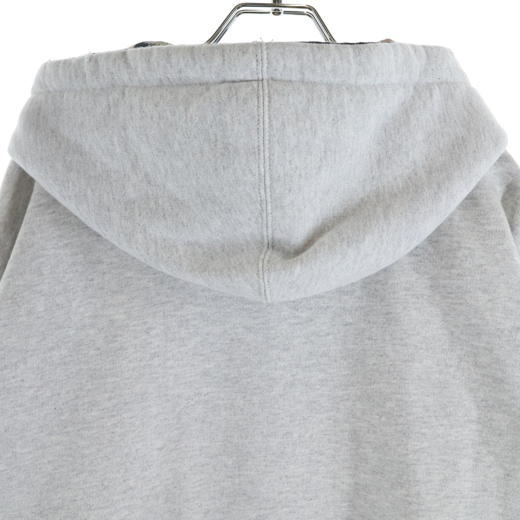 SUPREME(シュプリーム) 24SS ×MM6 Masion Margiela Zip Up Hooded Sweatshirt エムエムシックスメゾンマルジェラ ジップアップ スウェットパーカー グレー