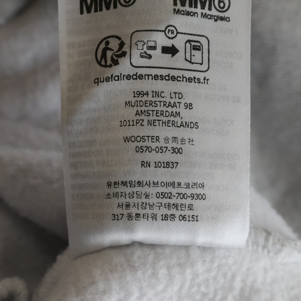 SUPREME(シュプリーム) 24SS ×MM6 Masion Margiela Zip Up Hooded Sweatshirt エムエムシックスメゾンマルジェラ ジップアップ スウェットパーカー グレー
