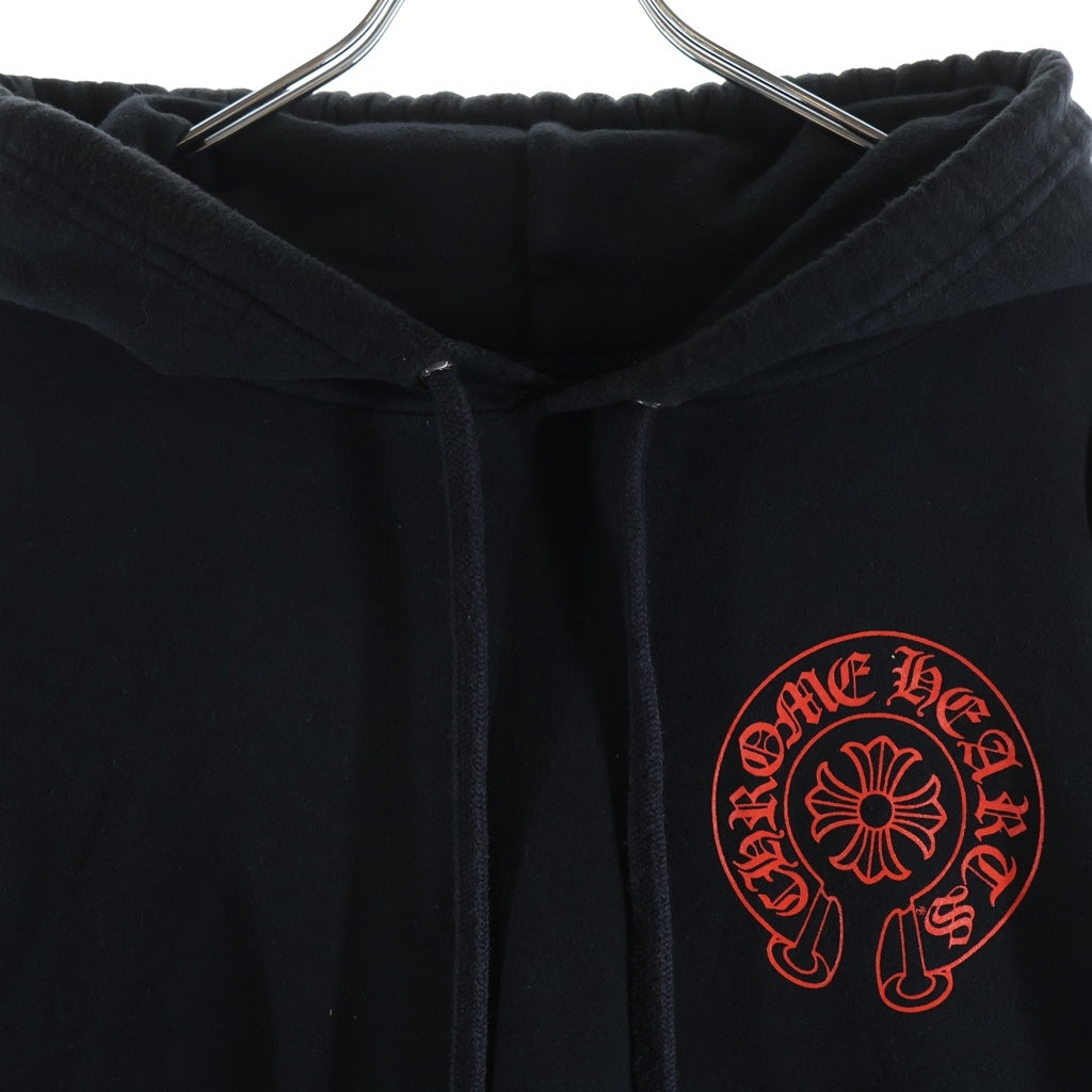 CHROME HEARTS(クロムハーツ) HORSESHOE PULLOVER HOODIE ホースシュー オンライン限定 プルオーバーフーディー パーカー ブラック/レッド