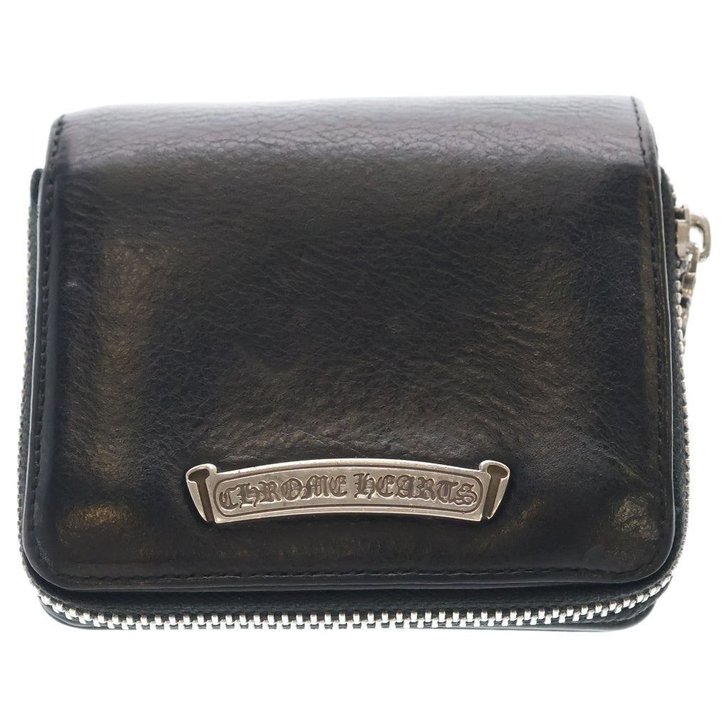 CHROME HEARTS(クロムハーツ) SQ ZIP BILL スクエアジップビル レザーウォレット 財布 ブラック