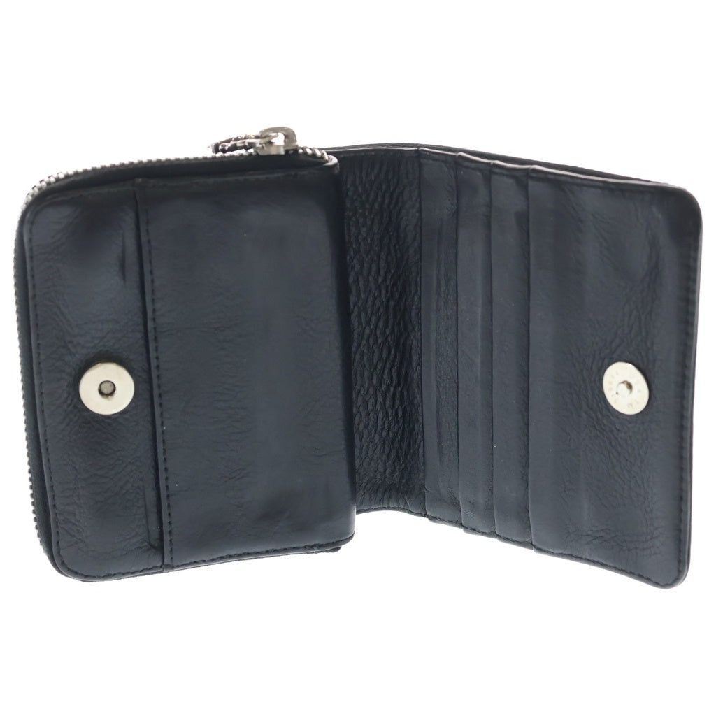 CHROME HEARTS(クロムハーツ) SQ ZIP BILL スクエアジップビル レザーウォレット 財布 ブラック