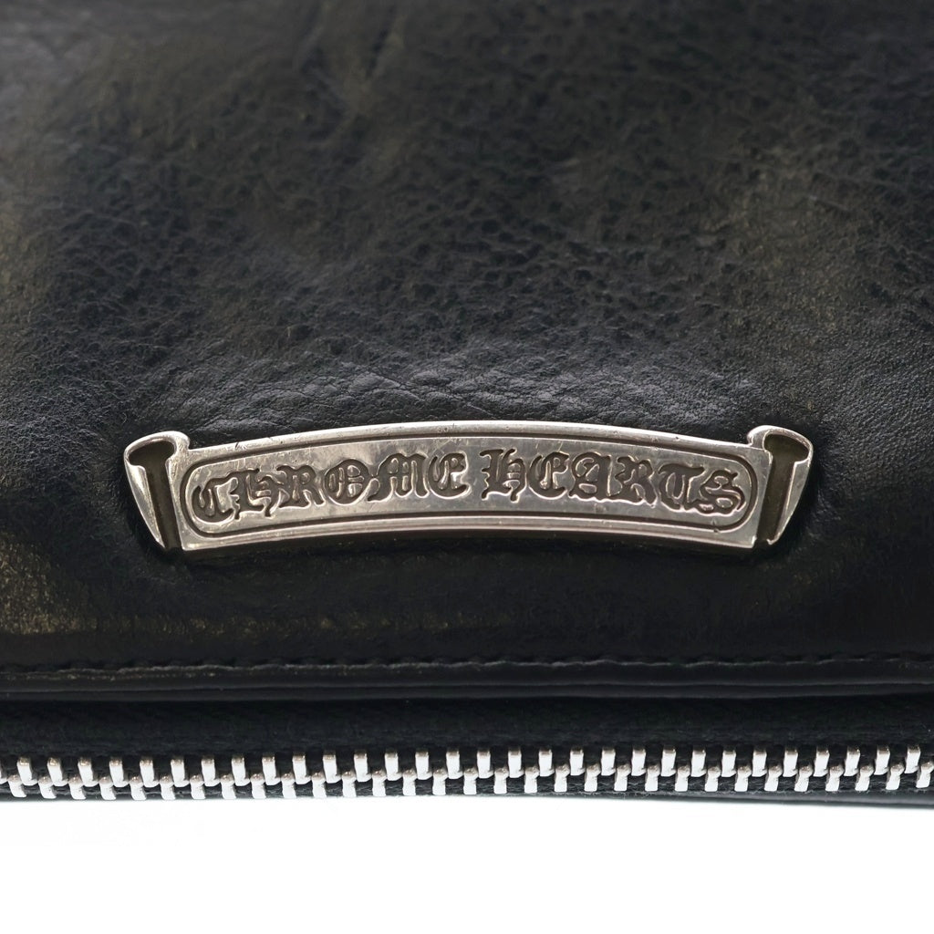 CHROME HEARTS(クロムハーツ) SQ ZIP BILL スクエアジップビル レザーウォレット 財布 ブラック