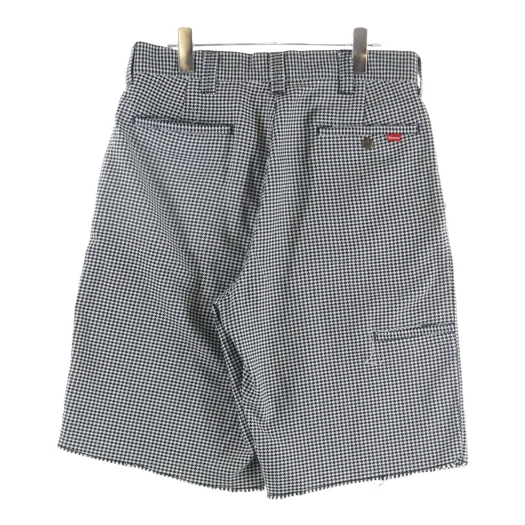 SUPREME(シュプリーム) 25SS Work Short ワークショーツ 千鳥柄 ブラック/ホワイト