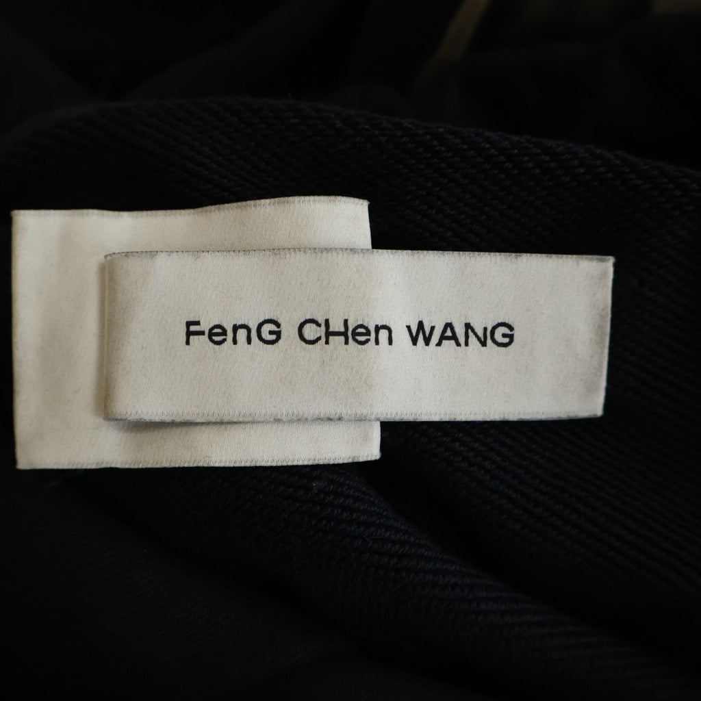Feng Chen Wang(フェン チェン ワン) フロントロゴ サイドポケット タイダイ柄 フーディー ブラック/ブラウン FUF18HD01