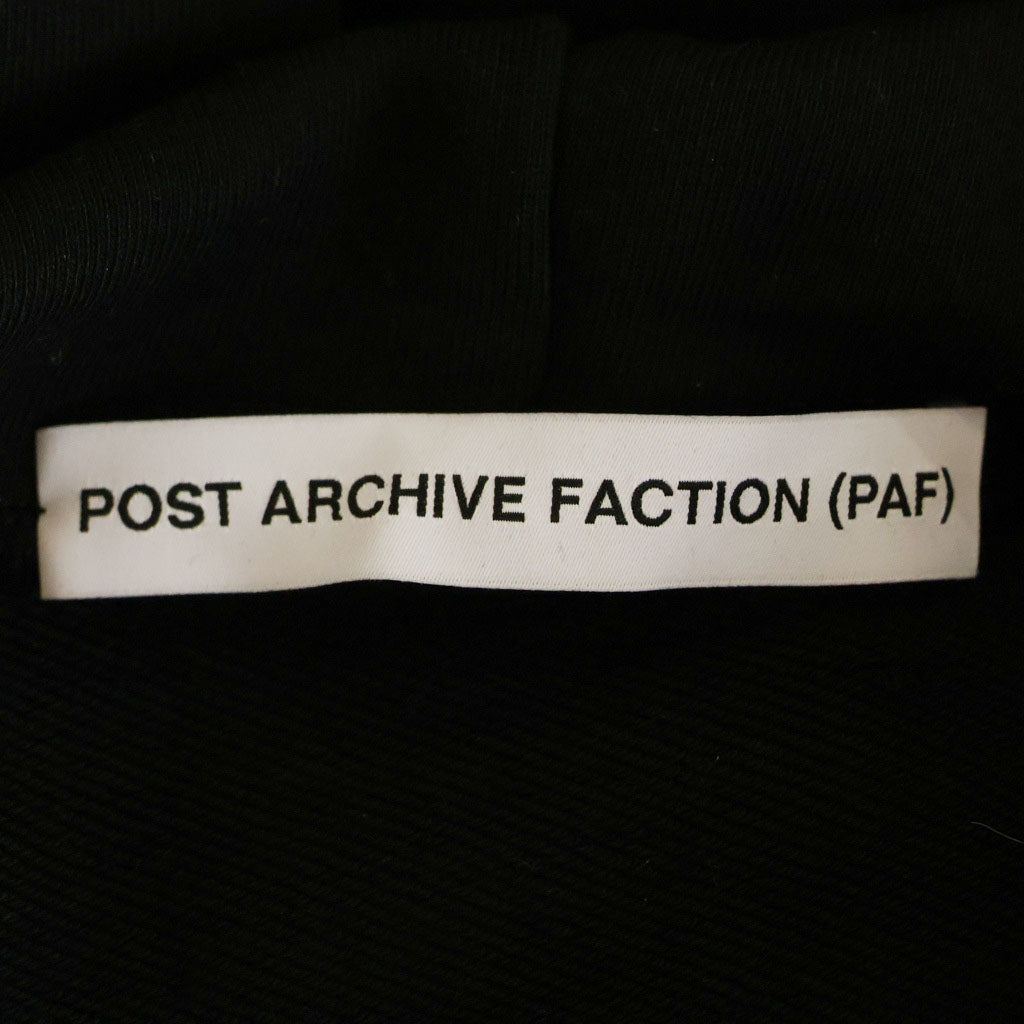 POST ARCHIVE FACTION(ポストアーカイブファクション) 8.0 HOODIE CENTER スウェットフーディー プルオーバーパーカー ブラック 8.0THC-B