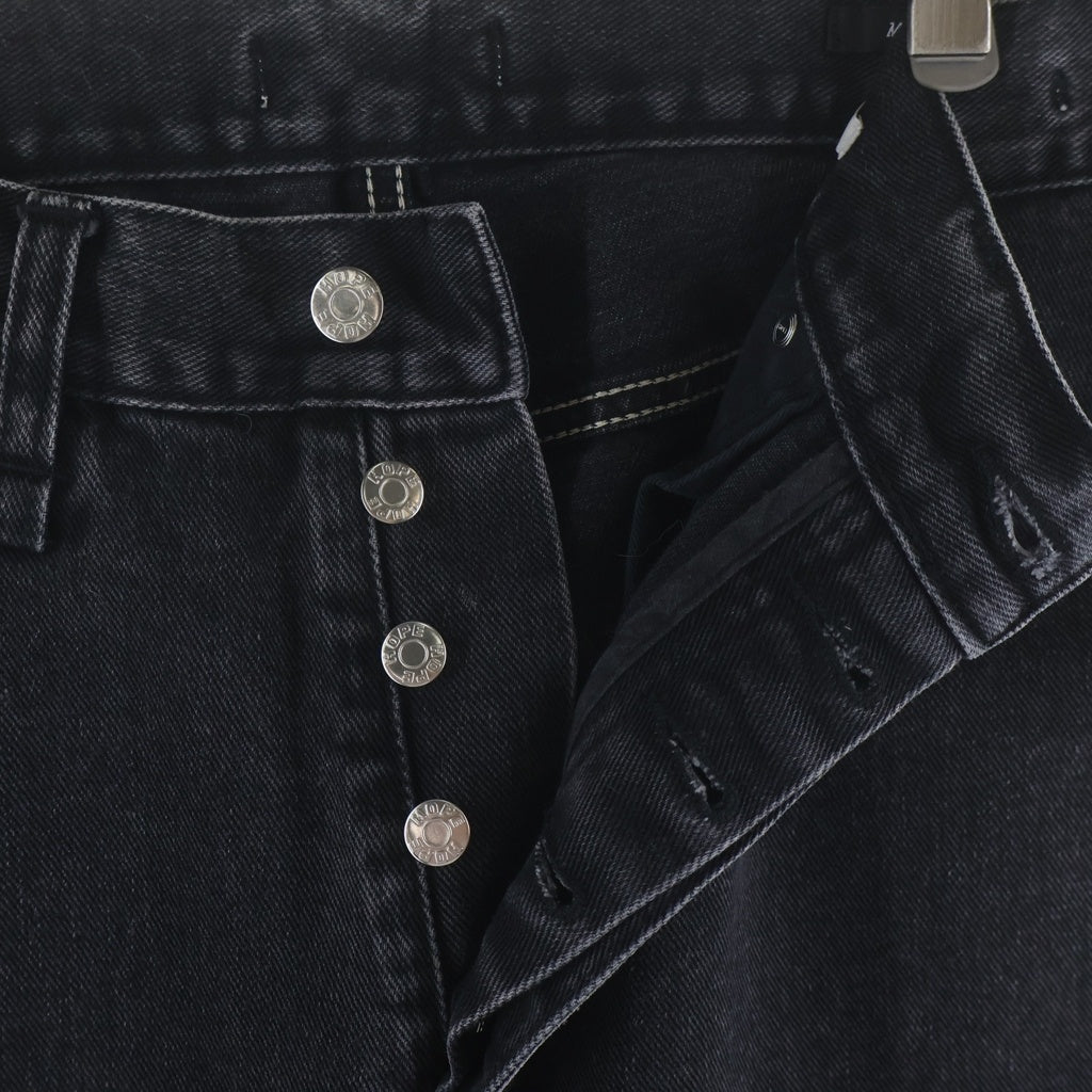 NO BRAND(ノーブランド) 【HOPE】25AW SKID JEANS CHIPPED BLACK スキッドジーンズ デニムパンツ ブラック 55289247