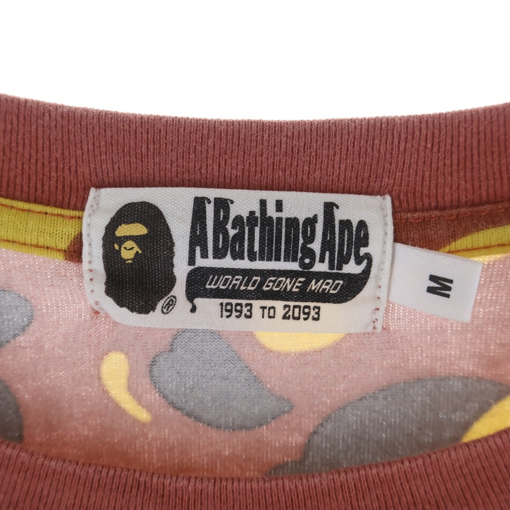 A BATHING APE(アベイシングエイプ) 1ST CAMO SHARK LONG SLEEVE TEE 1STカモ シャーク プリント長袖Tシャツ カットソー オレンジ
