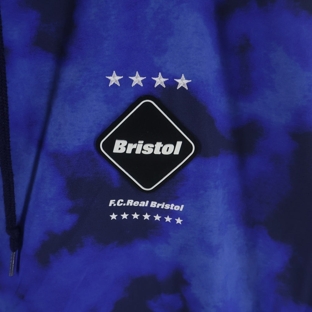 F.C.R.B./F.C.Real Bristol/FCRB(エフシーアールビー/エフシーレアルブリストル) 22SS LOGO APPLIQUE PULLOVER HOODED ANORAK ロゴアップリケ プルオーバーフーディーアノラック ブルー FCRB-220069