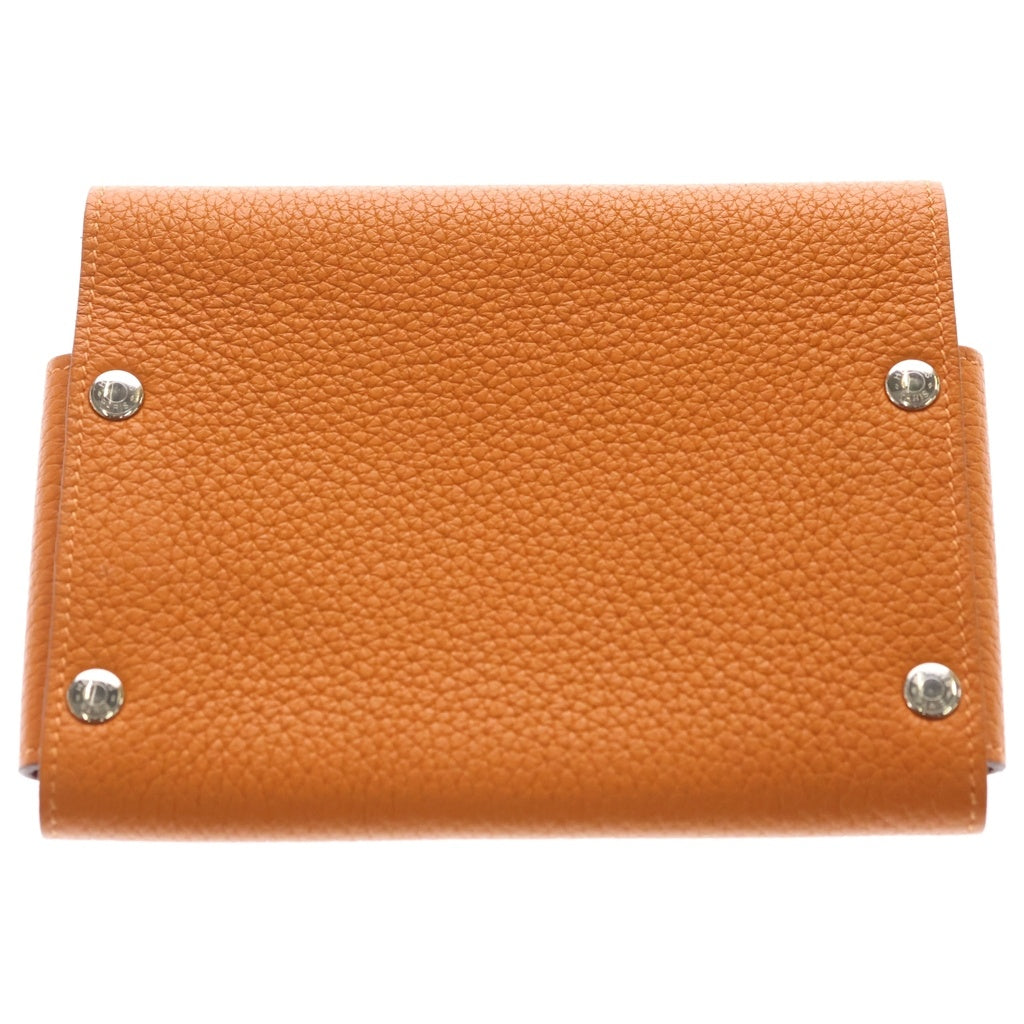 HERMES(エルメス) エテュイカルトGM トランプケース ポーチ □P刻印 オレンジ レディース