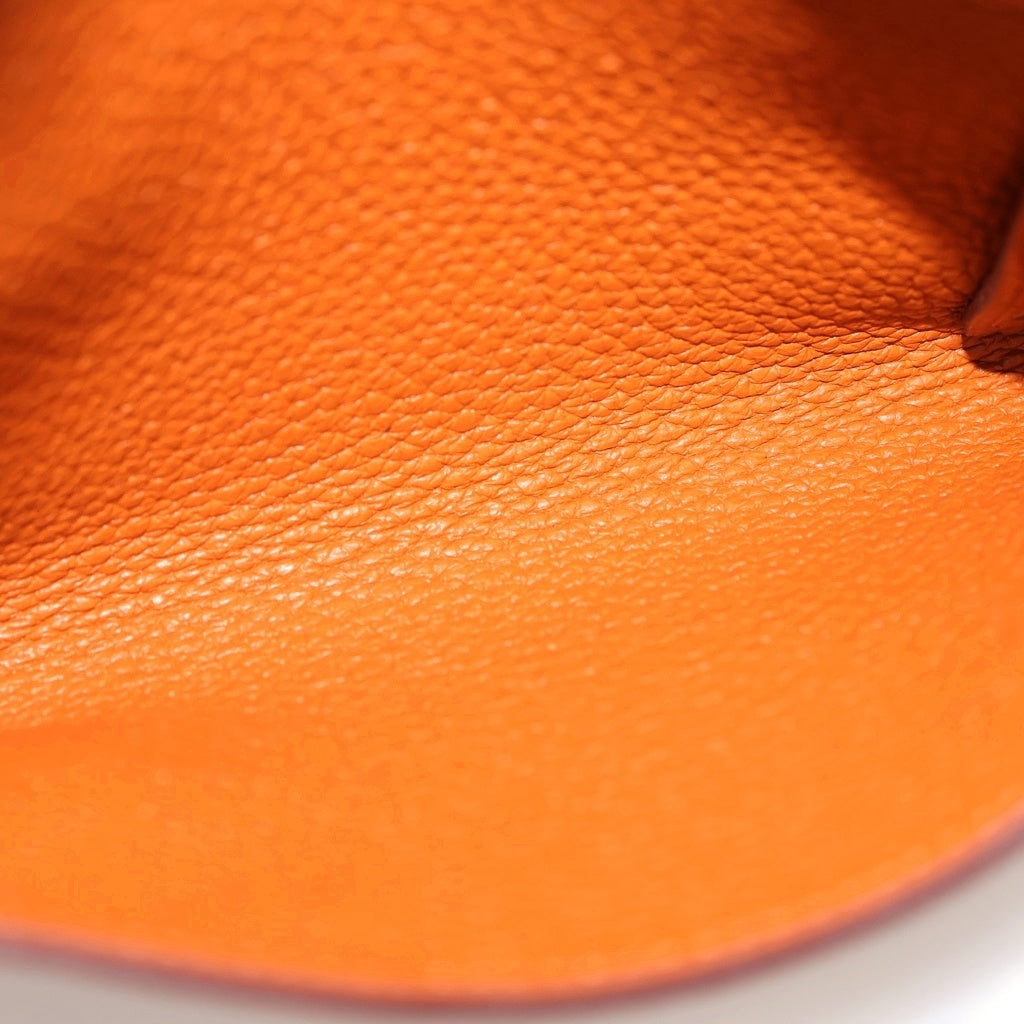 HERMES(エルメス) エテュイカルトGM トランプケース ポーチ □P刻印 オレンジ レディース