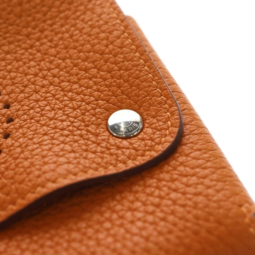 HERMES(エルメス) エテュイカルトGM トランプケース ポーチ □P刻印 オレンジ レディース