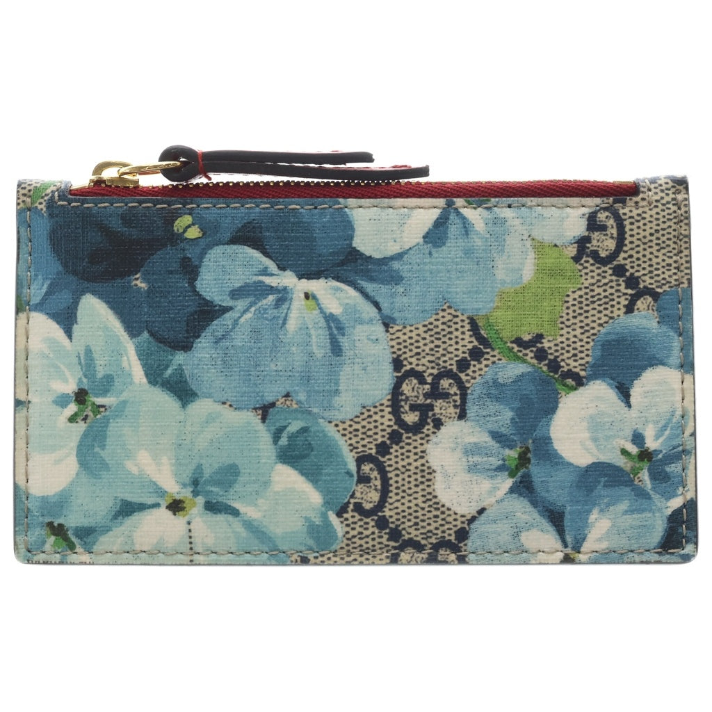 GUCCI(グッチ) GGブルームス コインケース カードケース パスケース 430275 グレー/ブルー/レッド レディース
