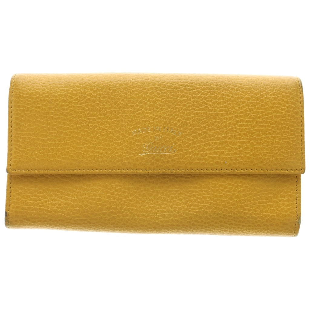 GUCCI(グッチ) コンチネンタルウォレット ロゴ 長財布 354496 イエロー レディース