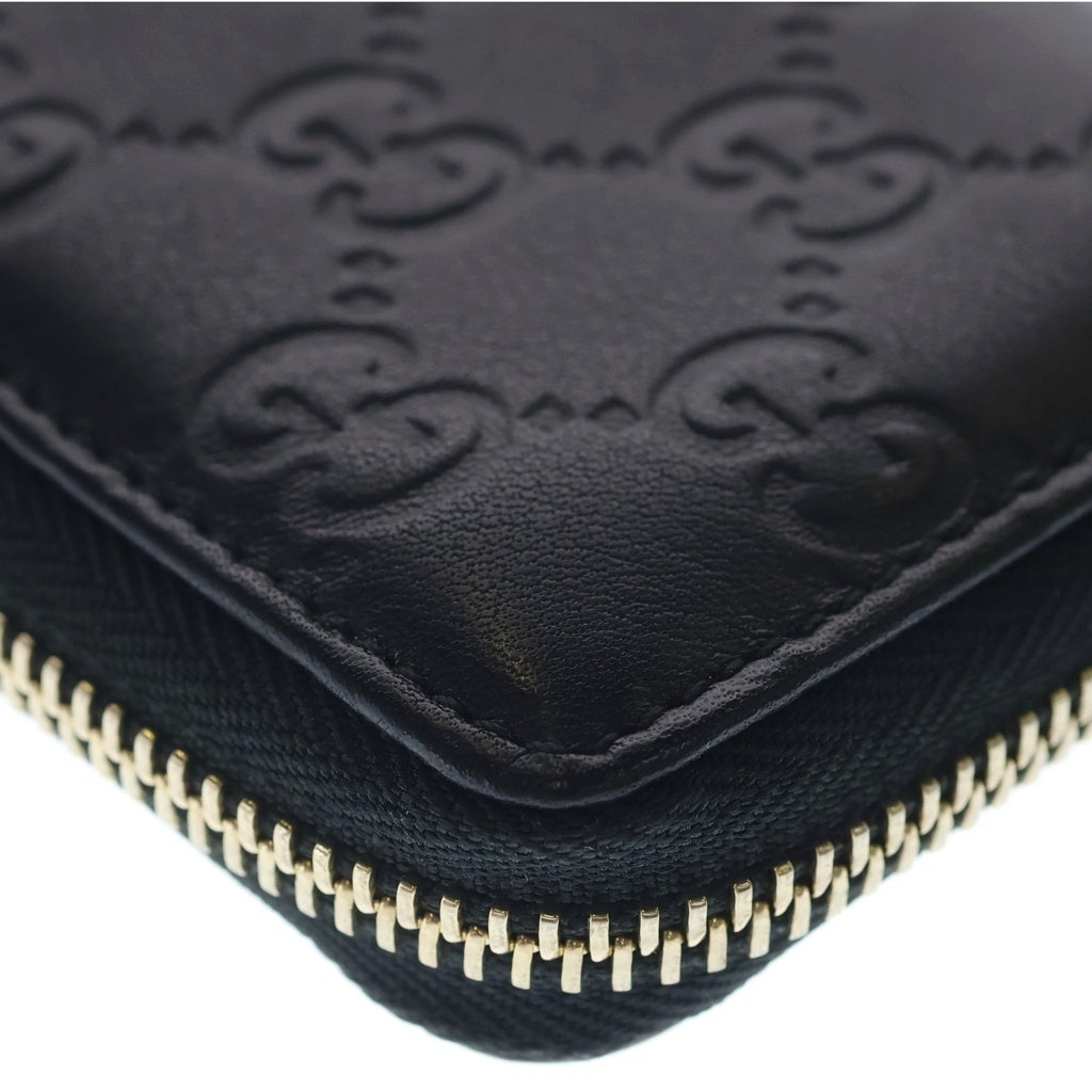 GUCCI(グッチ) グッチシマ ラウンドジップ コインケース 255452 ブラック レディース