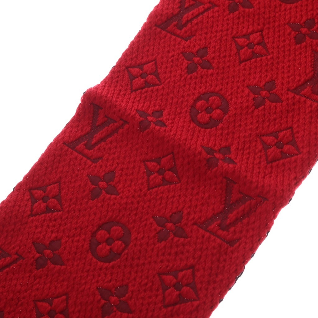 LOUIS VUITTON(ルイヴィトン) エシャルプ ロゴマニア LVロゴ マフラー シルク ウール M72432 レッド レディース