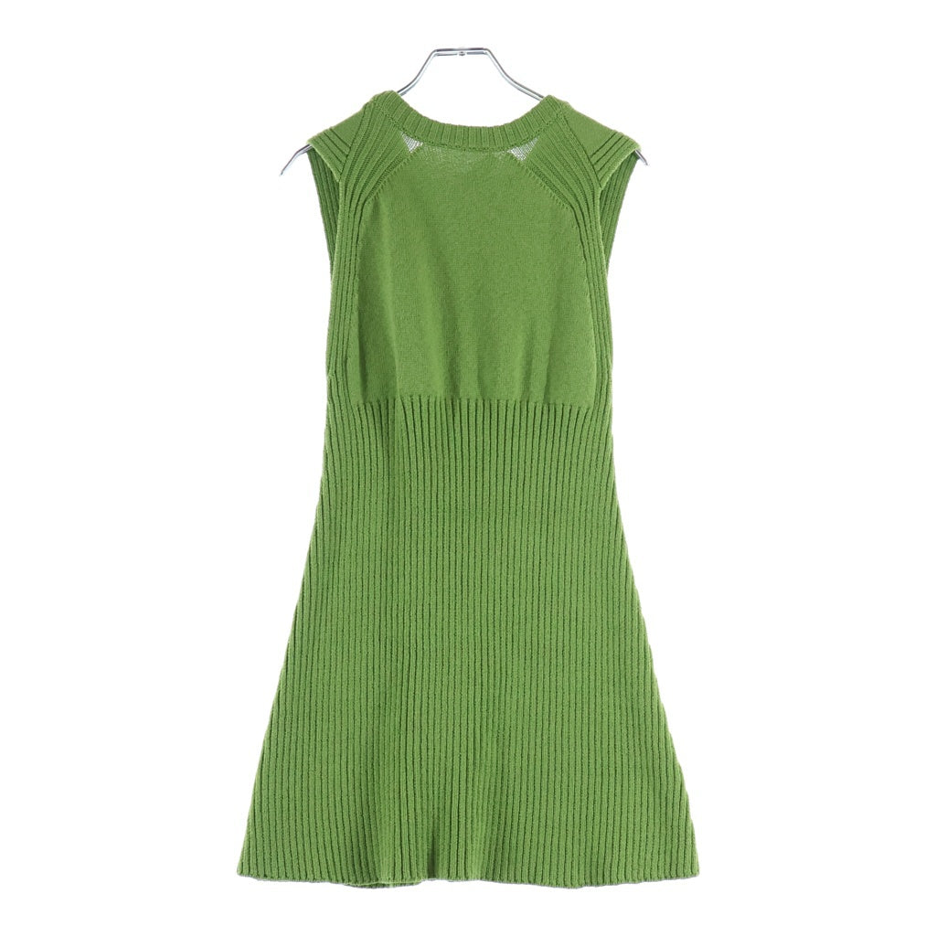JIL SANDER(ジルサンダー) 23SS STRUCTURED COTTON BLEND RIB ノースリーブ リブニット レディース J03NC0115 J15382 グリーン