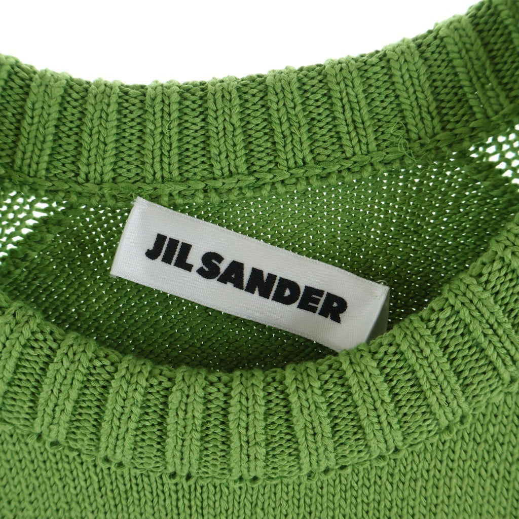 JIL SANDER(ジルサンダー) 23SS STRUCTURED COTTON BLEND RIB ノースリーブ リブニット レディース J03NC0115 J15382 グリーン