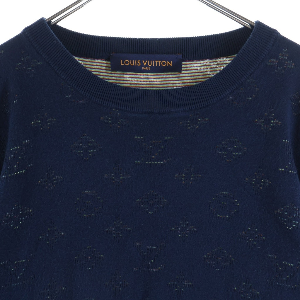 LOUIS VUITTON(ルイヴィトン) 20AW ドロップニードルモノグラム ニット クルーネックニット RM202Q TBV HIN44W ネイビー